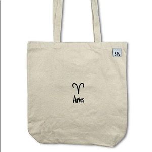 Aries Astrology / Zodiac embroidered tote bag